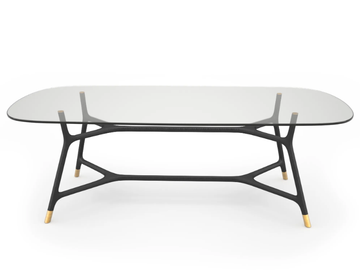 JOYCE - Rectangular glass table by Morelato - view 2