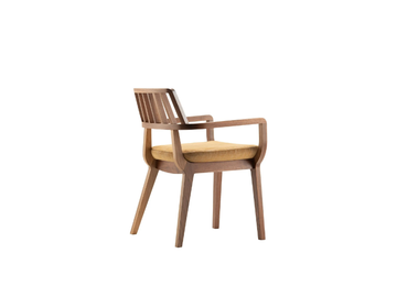 KAYA - Wooden chair with armrests by Morgan - view 3