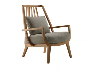 KAYA - Wooden armchair with armrests high-back by Morgan - view 2