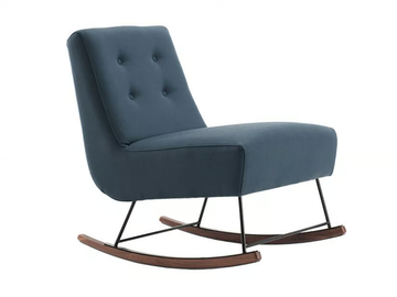 METRO - Rocking fabric armchair with buttons by Morgan - view 2