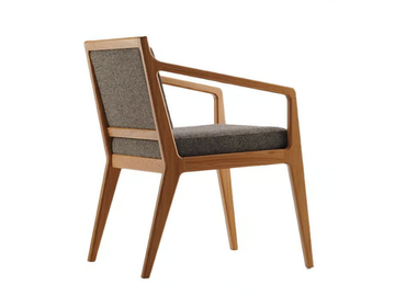 OSLO - Wooden chair with armrests with integrated cushion by Morgan - view 3