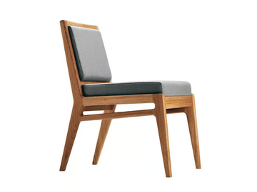 OSLO - Wooden chair with integrated cushion by Morgan - view 2