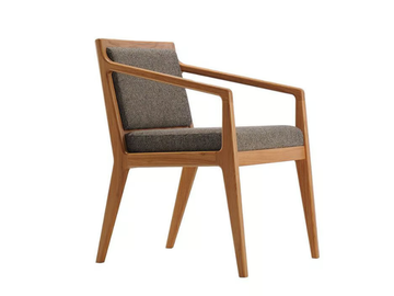 OSLO - Wooden chair with armrests with integrated cushion by Morgan - view 2