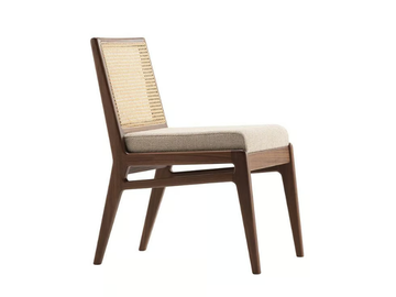 OSLO - Wooden chair with integrated cushion by Morgan - view 2