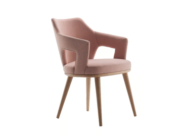 PORTO - Fabric chair with armrests by Morgan - view 2