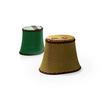 BAOBAB - Polyethylene handwoven threads pouf by Moroso - view 3