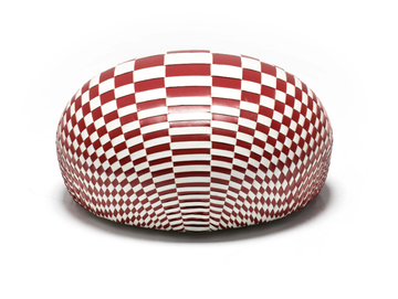 DEW - Round leather pouf by Moroso - view 2