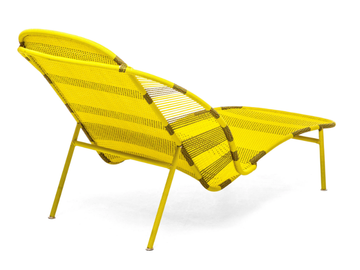 IMBA - Colored polyethylene handwoven threads chaise longue by Moroso - view 3