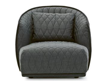 REDONDO - Fabric armchair with armrests by Moroso - view 2