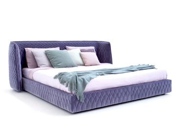 REDONDO - Fabric double bed with removable cover by Moroso - view 2