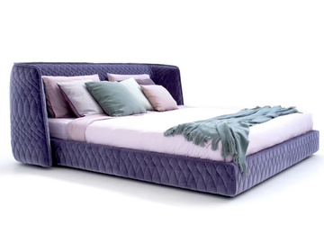 REDONDO - Fabric double bed with removable cover by Moroso - view 3