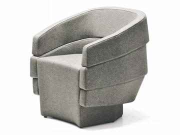 RIFT - Upholstered easy chair with armrests by Moroso - view 3