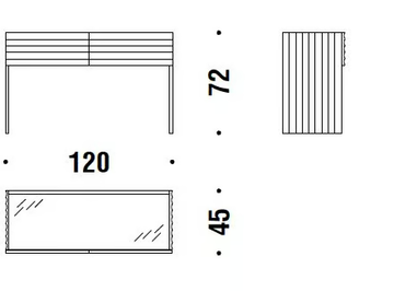 ROWS - Rectangular console table by Moroso - view 3