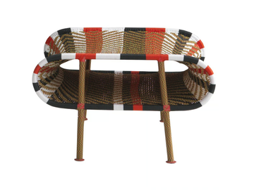 SUNNY - Polyethylene threads handwoven footstool by Moroso - view 3