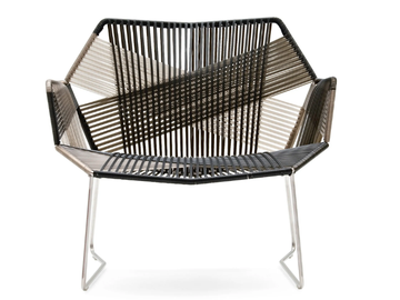 TROPICALIA - Polymer cord woven armchair with armrests by Moroso - view 2