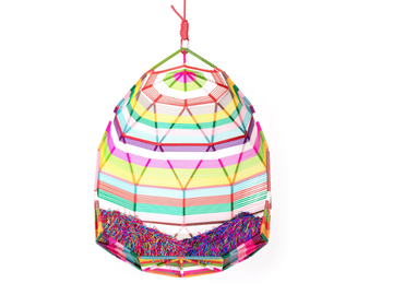 TROPICALIA - Technopolymer garden hanging chair by Moroso - view 3