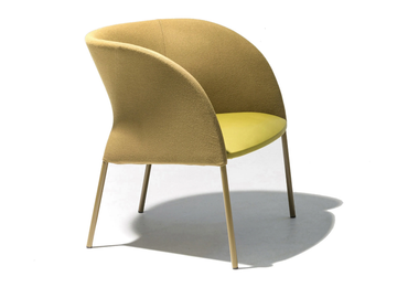 YUMI - Upholstered easy chair with armrests by Moroso - view 3