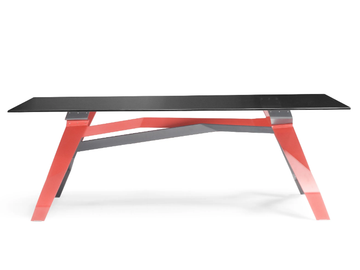 COUNTACH - Rectangular crystal and steel table by Moroso - view 2