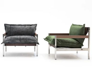 IRON MAIDEN - Armchair with removable cover with armrests by Moroso - view 2