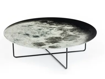 MY MOON MY MIRROR - Round screen printed glass coffee table by Moroso - view 2
