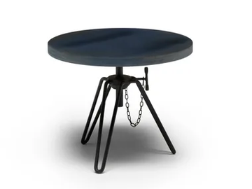 OVERDYED - Round steel and wood side table by Moroso - view 2