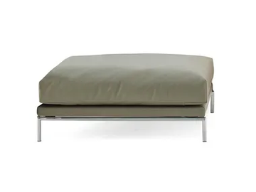 GENTRY - Upholstered leather footstool by Moroso - view 2