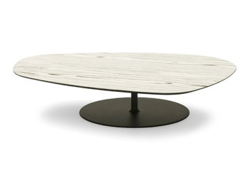 PHOENIX - Oval Laminam® or Alpi® coffee table with steel base by Moroso - view 2