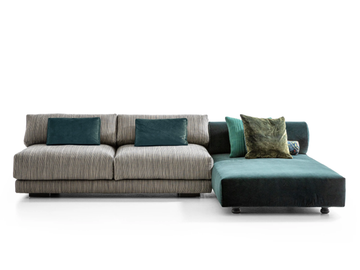 SALON NANÀ - Sectional fabric sofa with chaise longue by Moroso - view 2