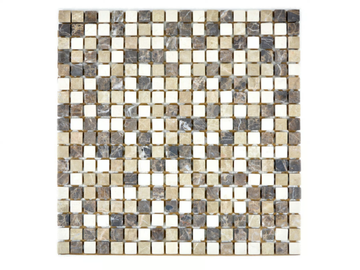 MARMO - 5693464 - Dark Emperador, travertine and Biancone marble mosaic by Mosaix - view 3