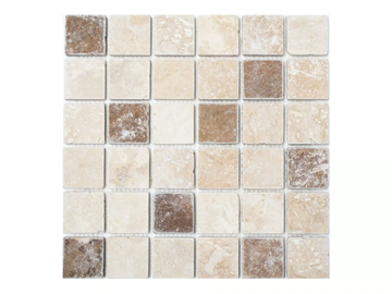 MARMO - 5835055 - Gold, Silver and Noce travertine mosaic by Mosaix - view 3