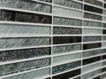 GLITTER SILVER BRICK - Glass mosaic by Mosaix - view 2