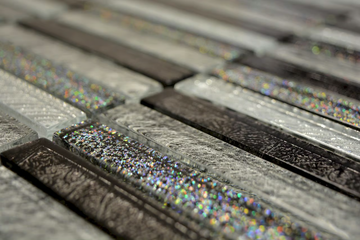 GLITTER SILVER BRICK - Glass mosaic by Mosaix - view 3