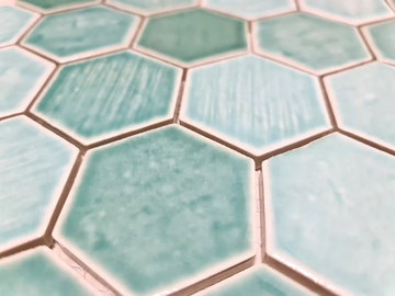 JAPAN HEXAGON GREEN - Ceramic mosaic by Mosaix - view 3