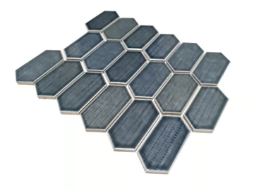 JAPAN HEXAGON LONG BLACK - Ceramic mosaic by Mosaix - view 3