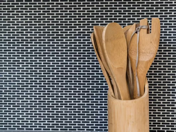 KUBA BRICK BLACK - Glass mosaic by Mosaix - view 2