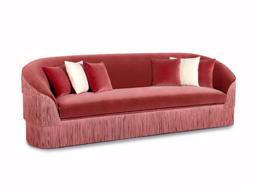 FRINGES - 3 seater velvet sofa by Munna - view 2