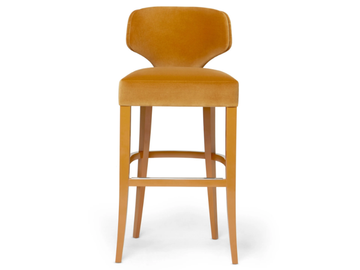 MELODY - High upholstered velvet stool by Munna - view 3