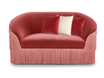 FRINGES - 2 seater velvet sofa by Munna - view 3