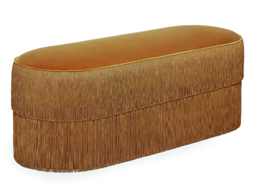 FRINGES - Upholstered velvet bench by Munna - view 2