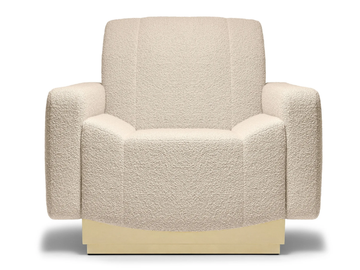 GRAN TORINO - Upholstered wool armchair with armrests by Munna - view 3
