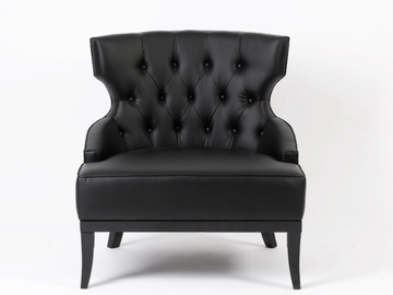 MONSIEUR T - Tufted leather armchair with armrests by Munna - view 3