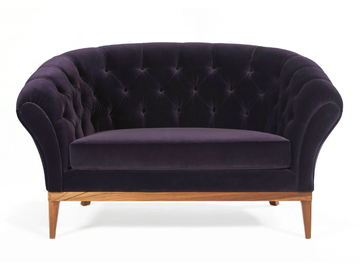 BE MINE - Tufted velvet armchair with armrests by Munna - view 3