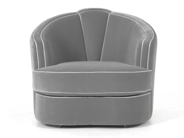JOSEPHINE - Upholstered velvet armchair with armrests by Munna - view 3