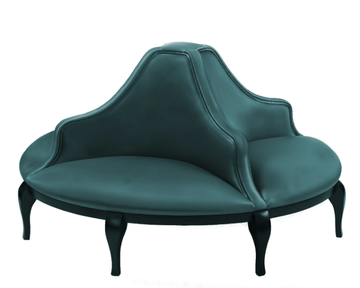 MADELEINE - Round upholstered satin bench by Munna - view 3
