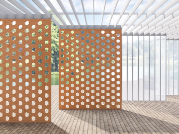 HIVES - Terracotta element for partition walls by Mutina - view 2