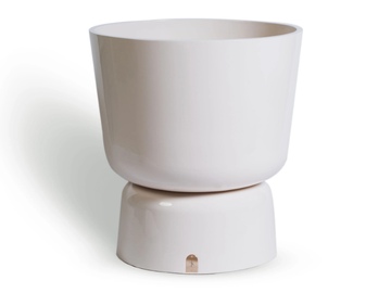 EDEN C - Low round resin garden vase by Myface - view 2