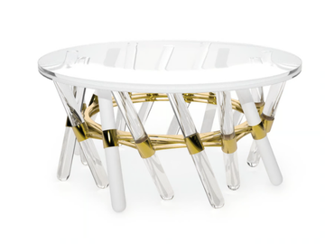 HOUDINI - Round low acrylic garden side table by Myface - view 3