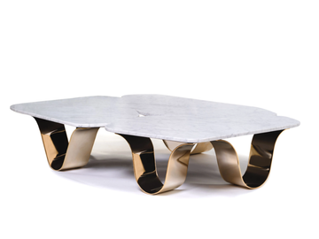 KAI - Low marble garden side table by Myface - view 2