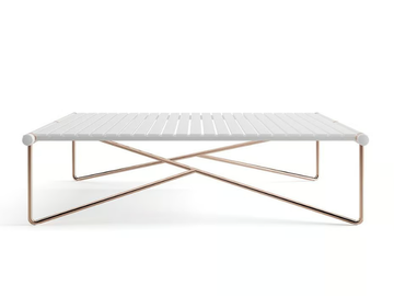 NOA - Rectangular low aluminium garden side table by Myface - view 3