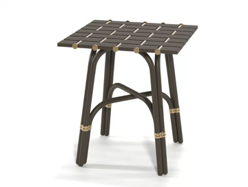 GUBUK - Square powder coated aluminium garden side table by Myface - view 3